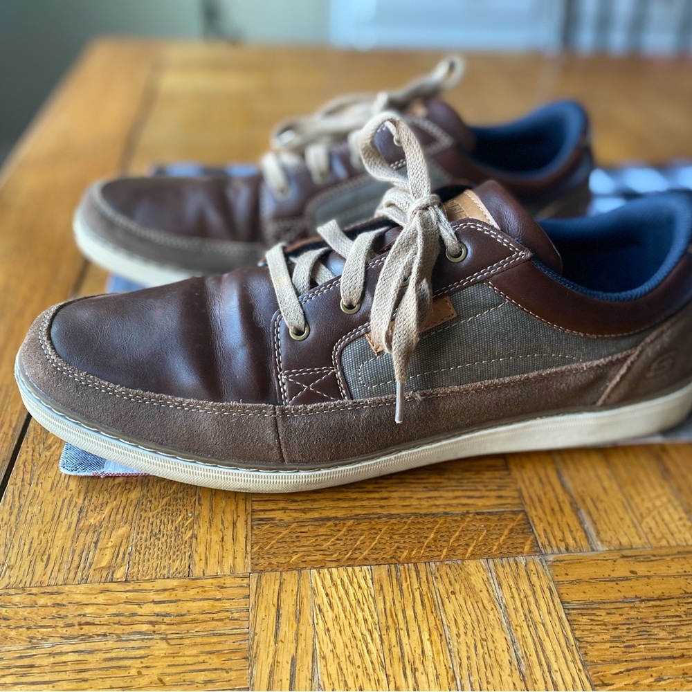 Men's SKECHER Leather Lanson/Rometo Memory Foam Size 14